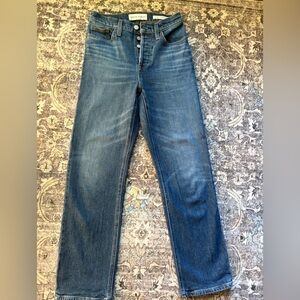 Aritzia High Waist Classic Blue Denim Jeans